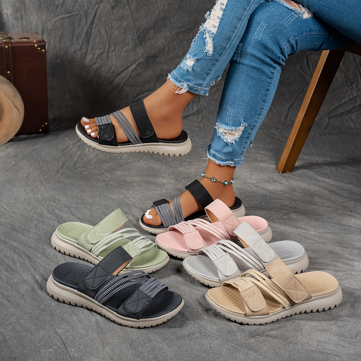 Cleo Cozy Sports Platform Sandals