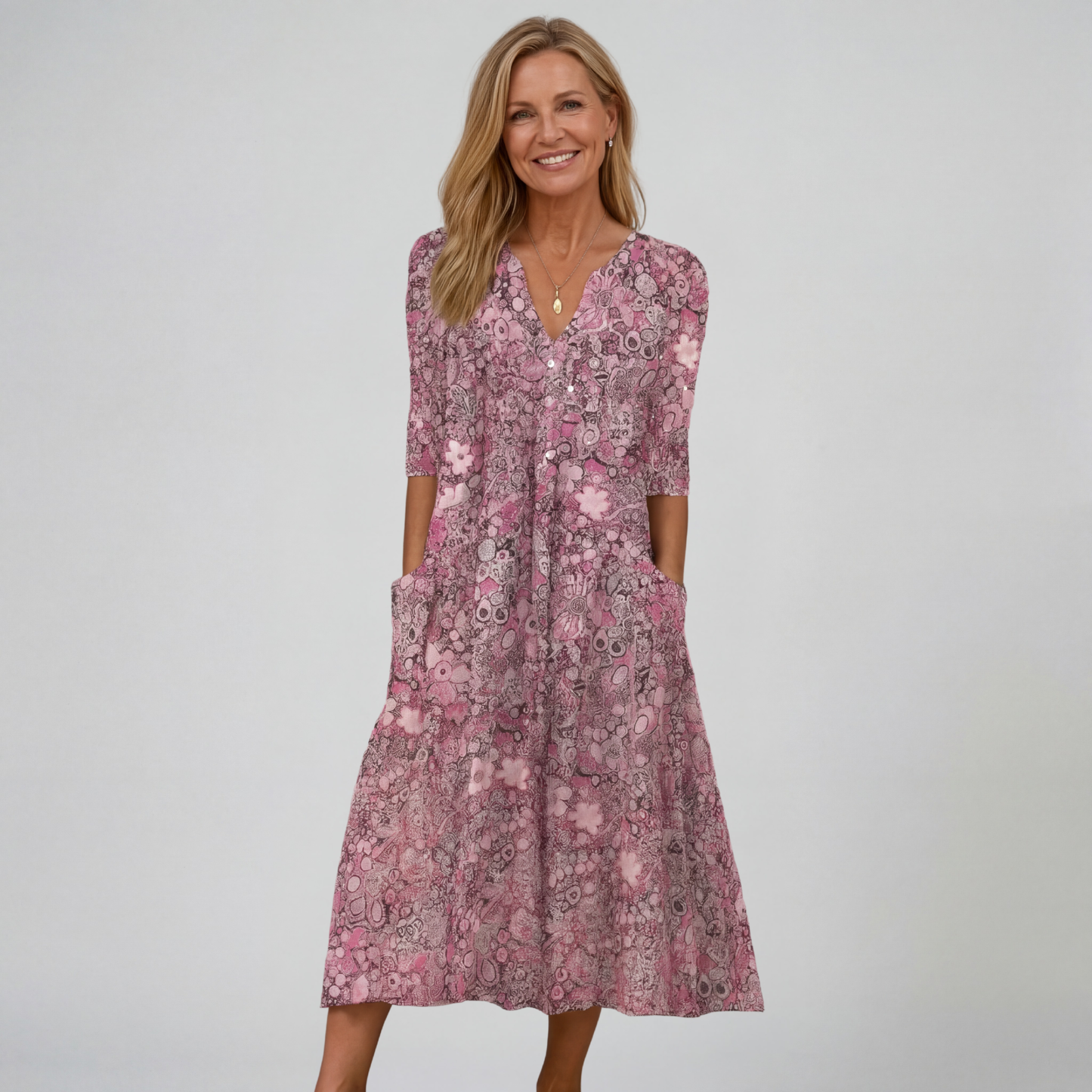 Shelley | Elegant Midi Dress | Flattering, Comfortable