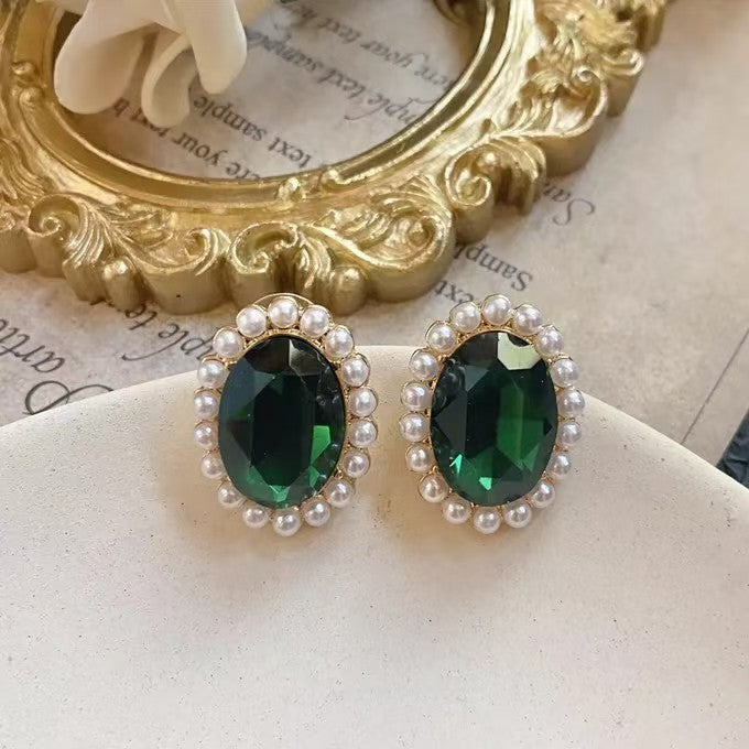 Imperial Pearl Emerald Jewelry Set