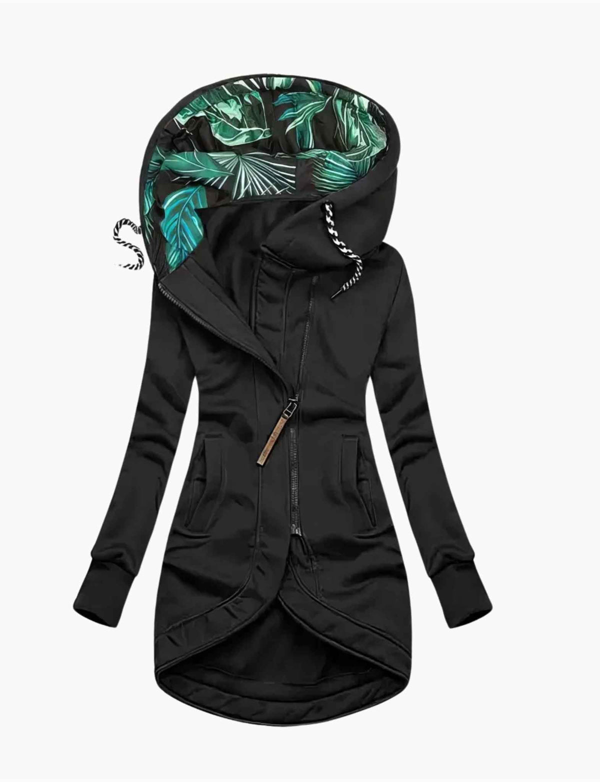 Katherina | Hooded Zip Jacket with Printed Lining for Women