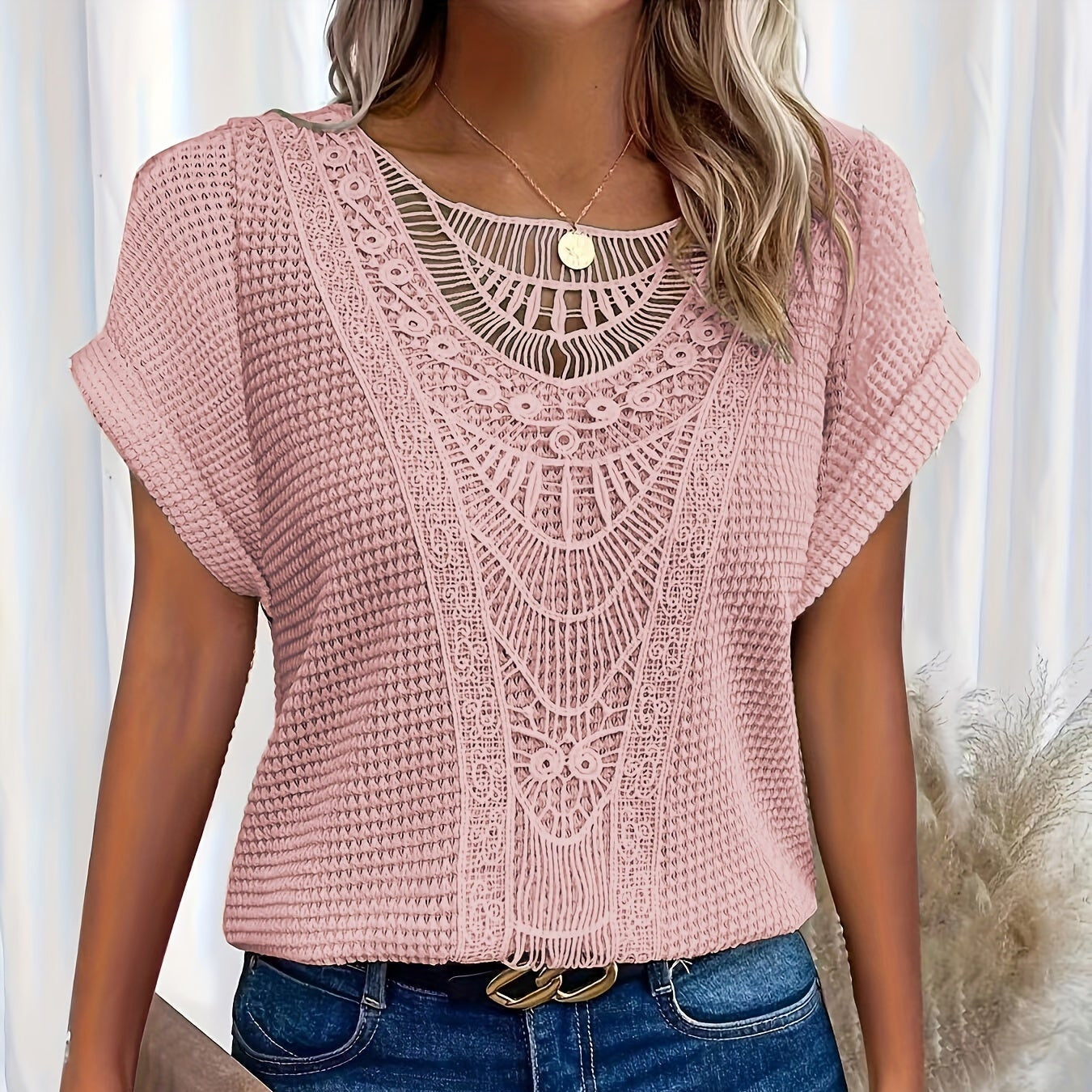 Violet | Intricately Knit Top