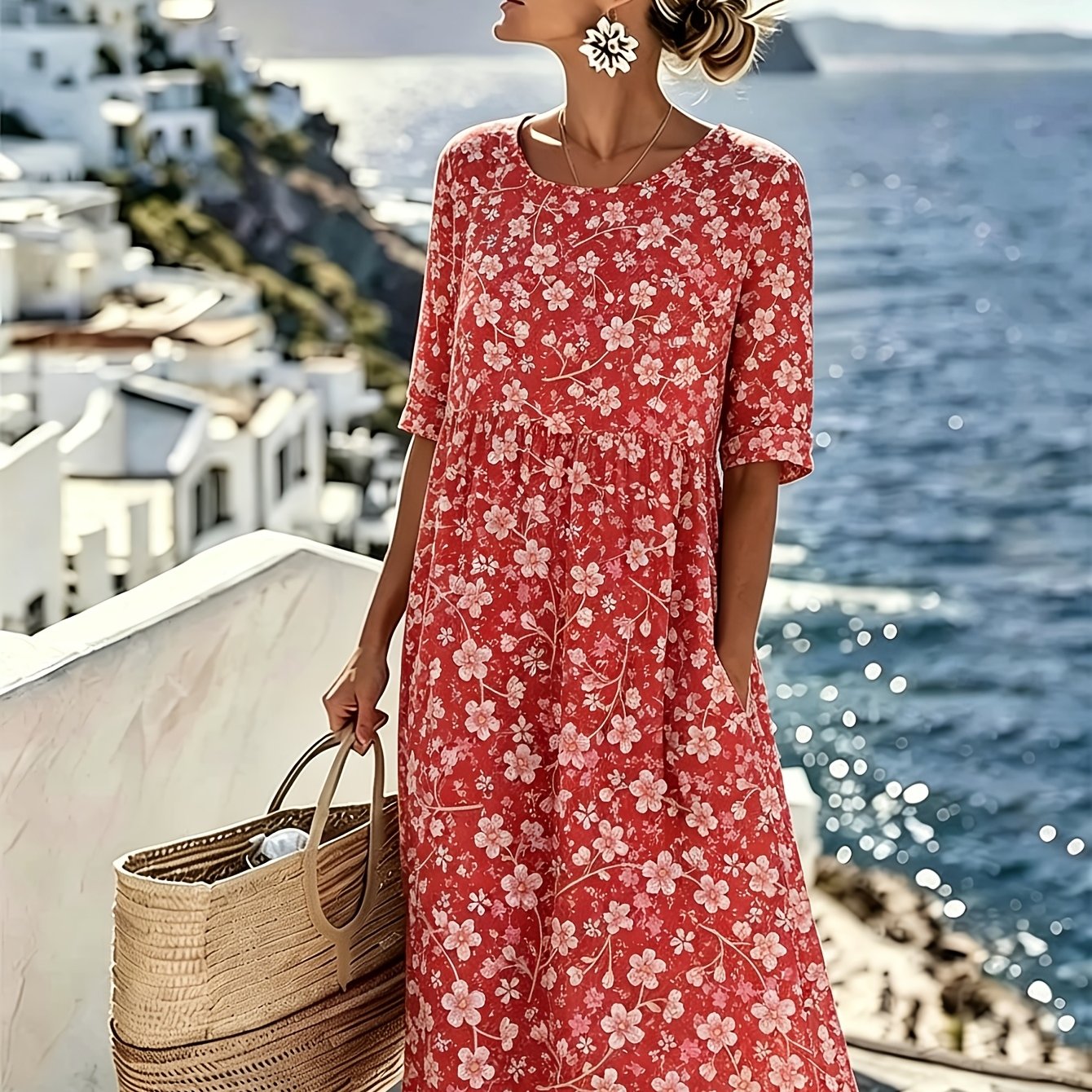 Scarlett™ | Midi Dress Floral Breeze