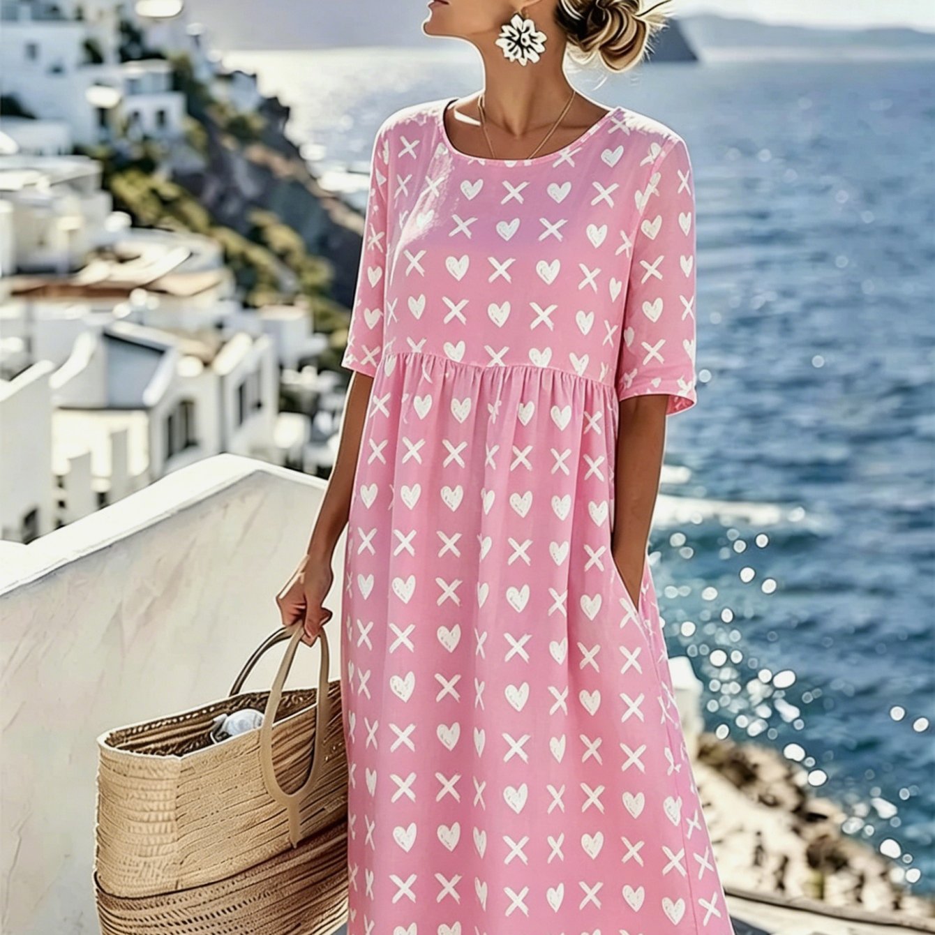 Lottie™ | Summer Midi Sweetheart Dress