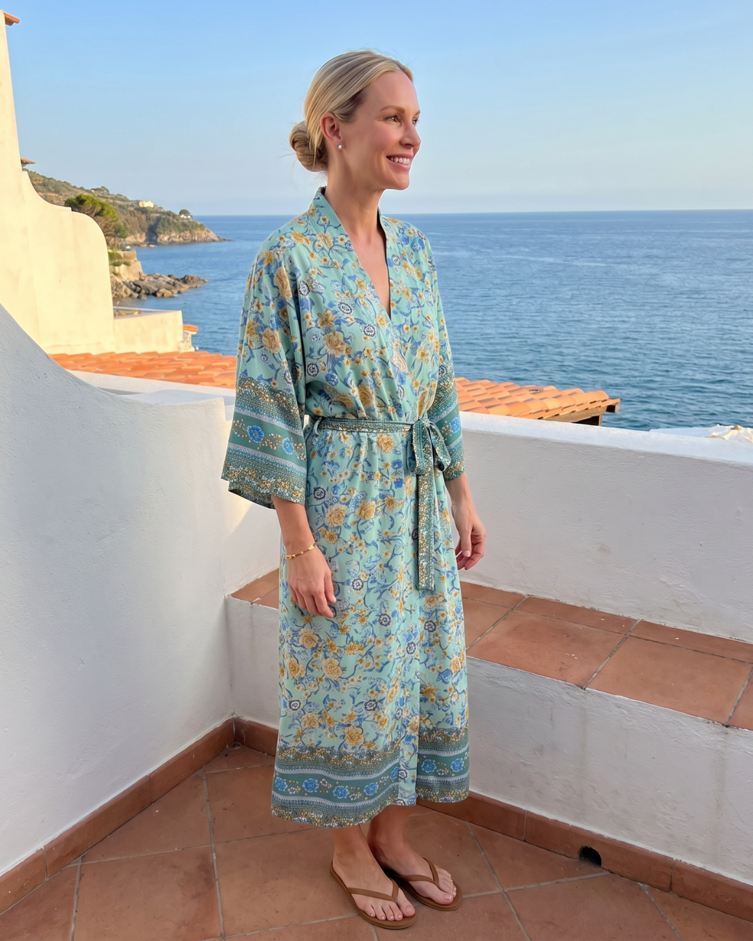 Miralyn | Satin Floral Wrap Lounge Robe
