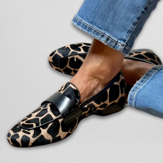 Elodie | Leopard Print Loafers