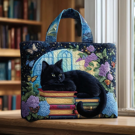 Handmade Bag Chat Noir on Books