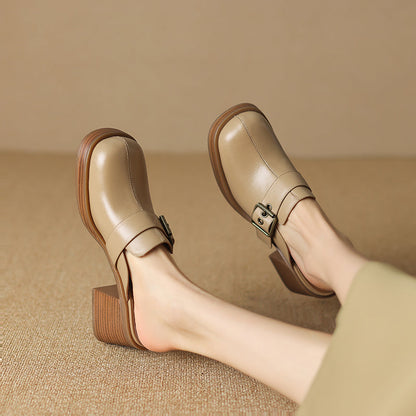 Mirel Genuine Leather Mules