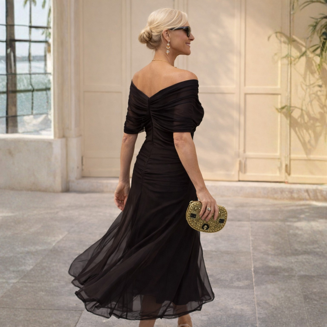 ROSANNA – Off-Shoulder Maxi Dress