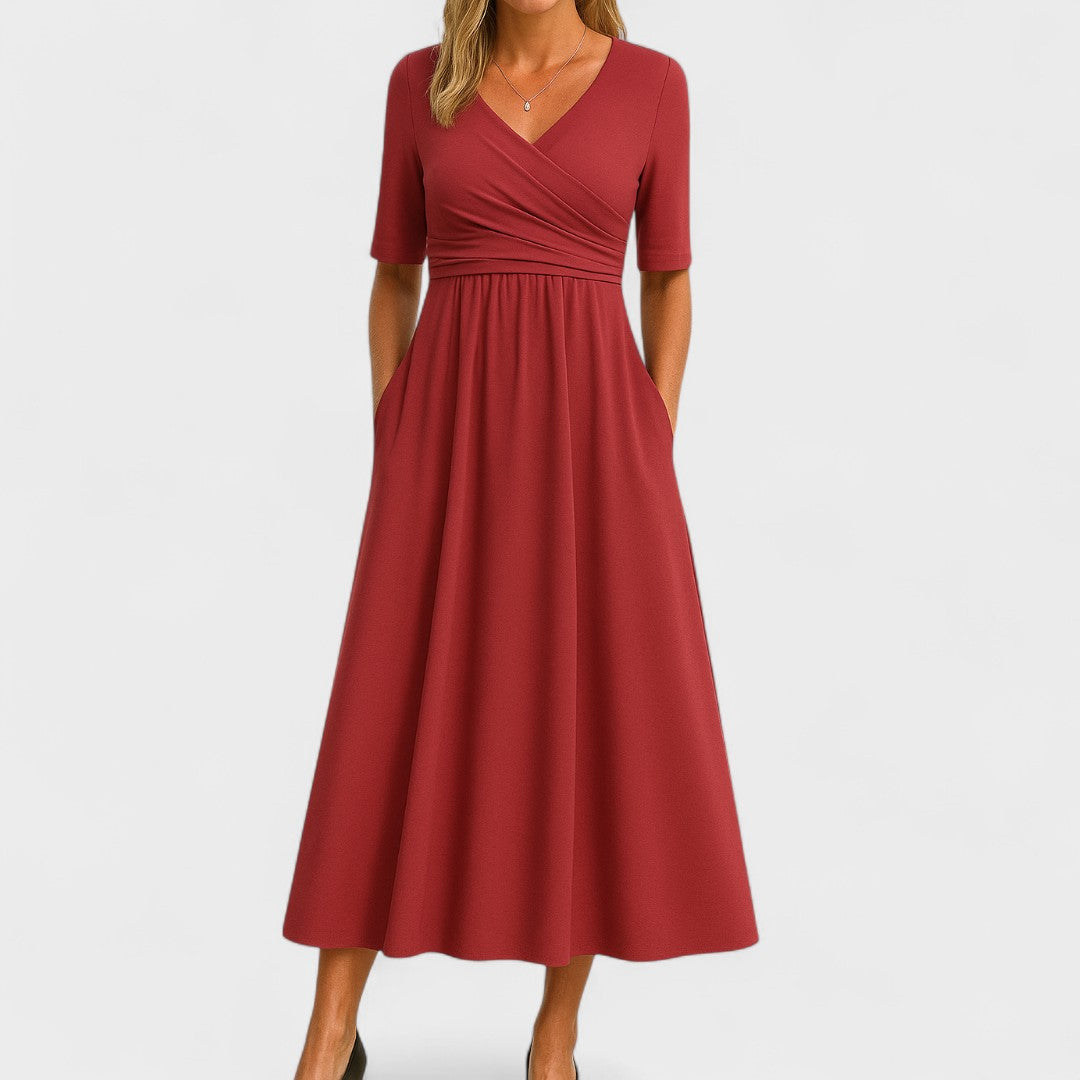 Eleanor | Chic Midi Dress Featuring Pockets