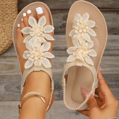 Fiorella Floral-Embellished Orthopaedic Sandals