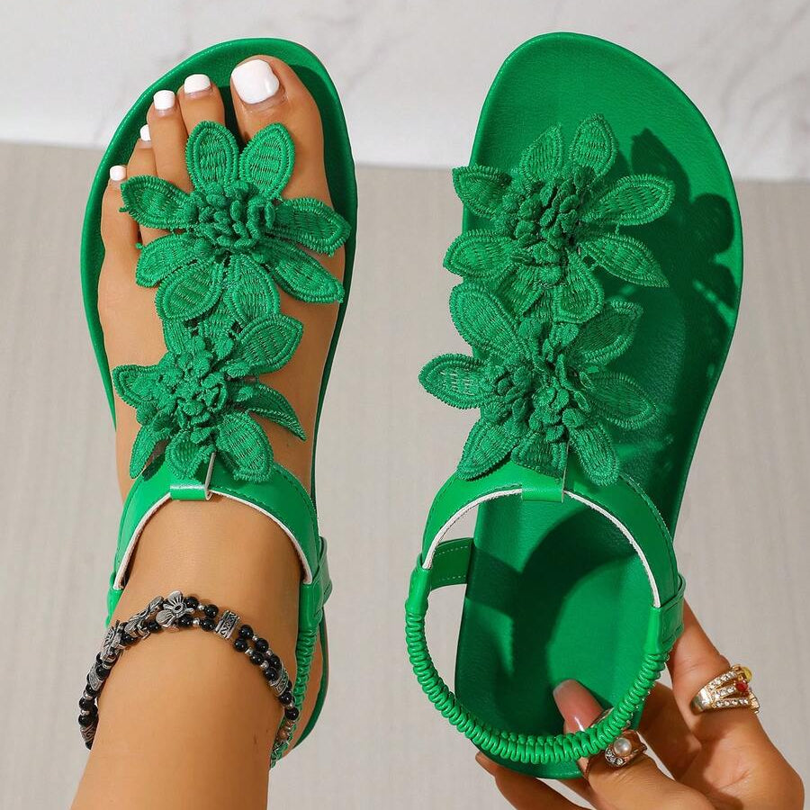 Fiorella Floral-Embellished Orthopaedic Sandals
