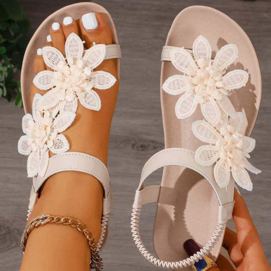 Fiorella Floral-Embellished Orthopaedic Sandals