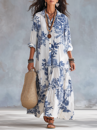 White & Blue Floral