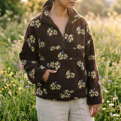 Ottilie | Cozy Floral Fleece Jacket for Effortless Style