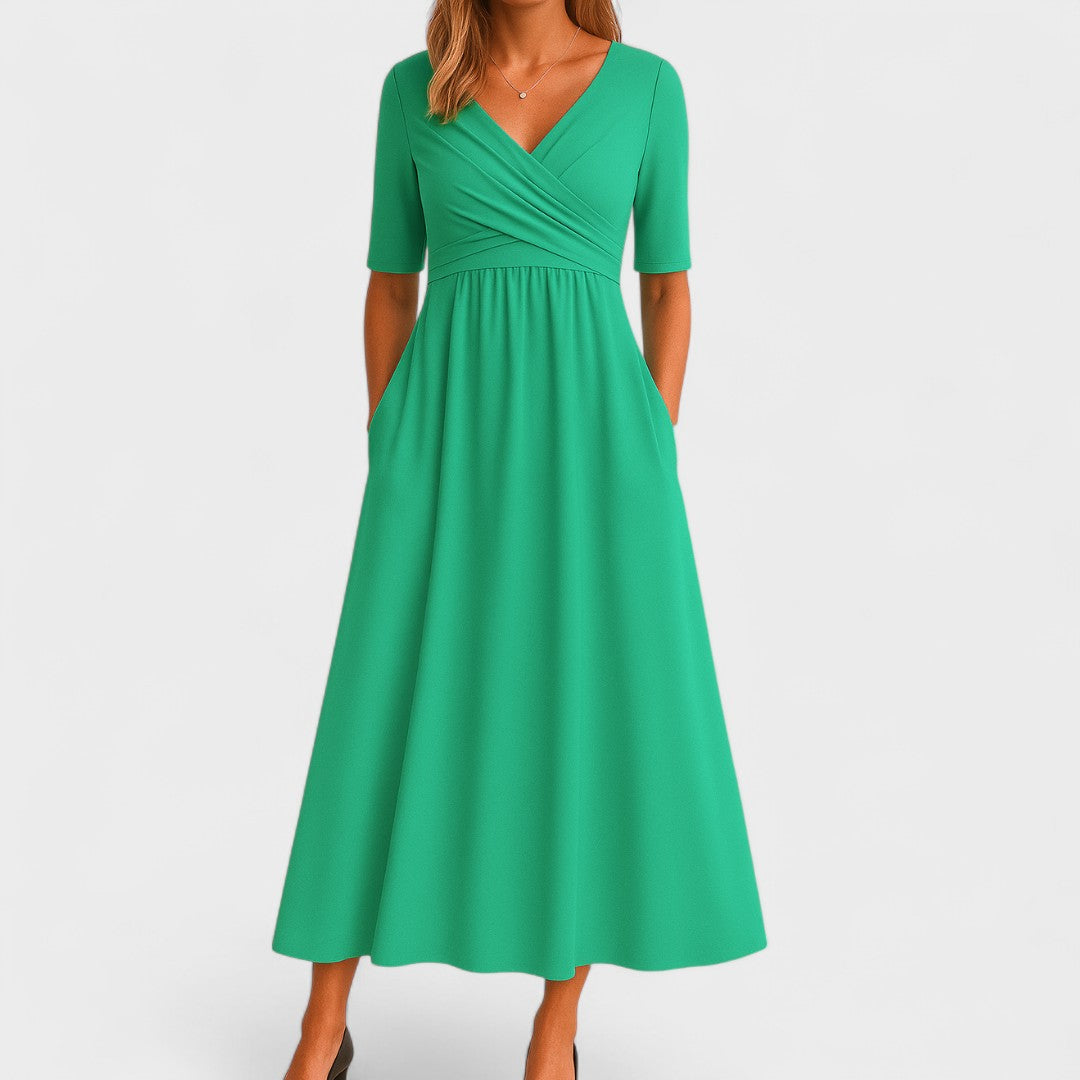 Eleanor | Chic Midi Dress Featuring Pockets