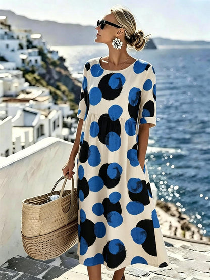 Celeste™ | Midi Polka Dot Dress