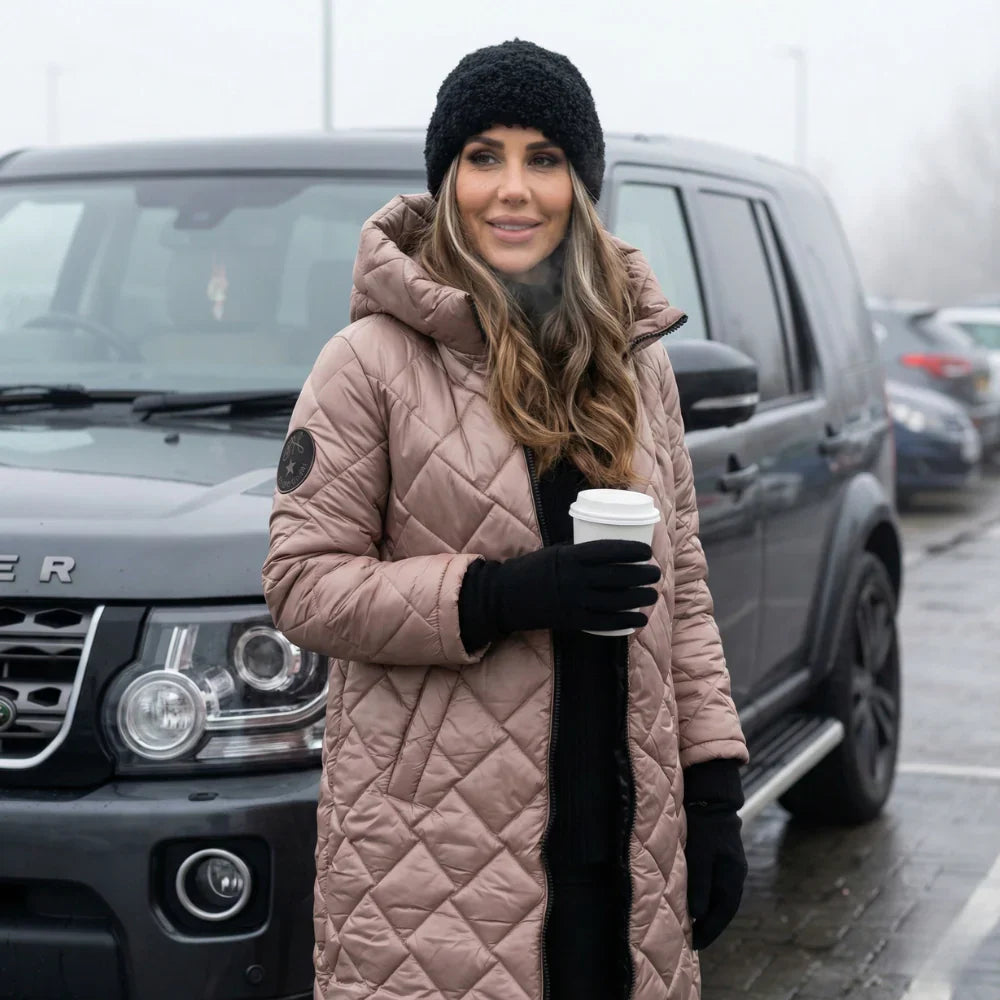 Claire | Quilted Hooded Long Coat