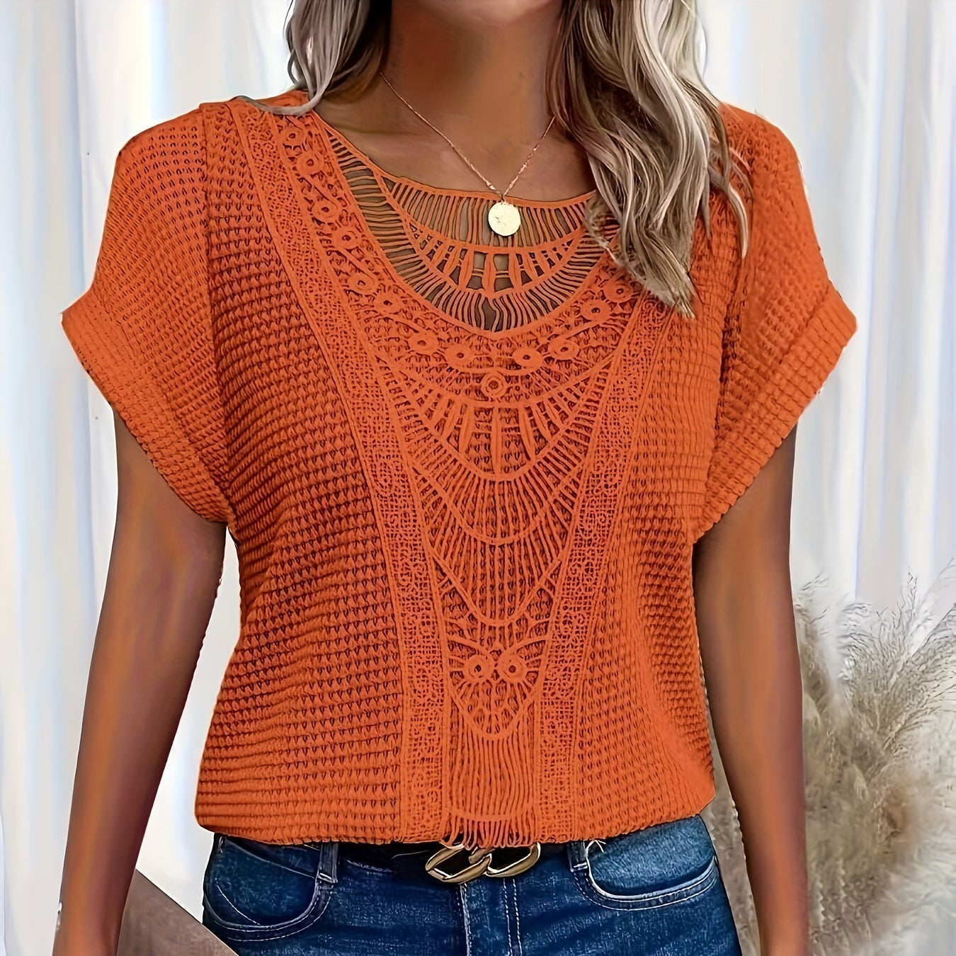 Violet | Intricately Knit Top
