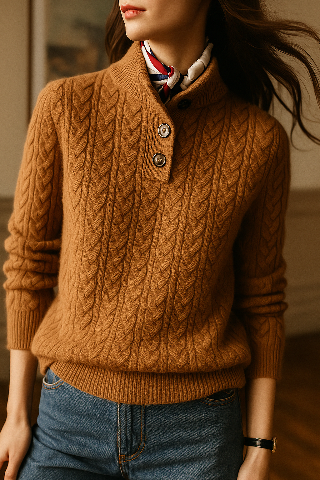 Eleanor - Button-Up Cashmere Sweater