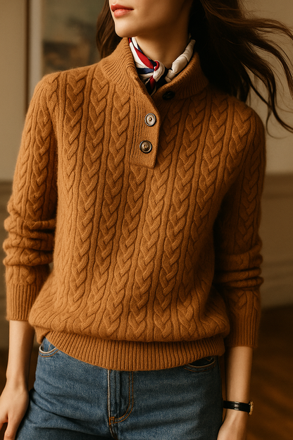 Eleanor - Button-Up Cashmere Sweater