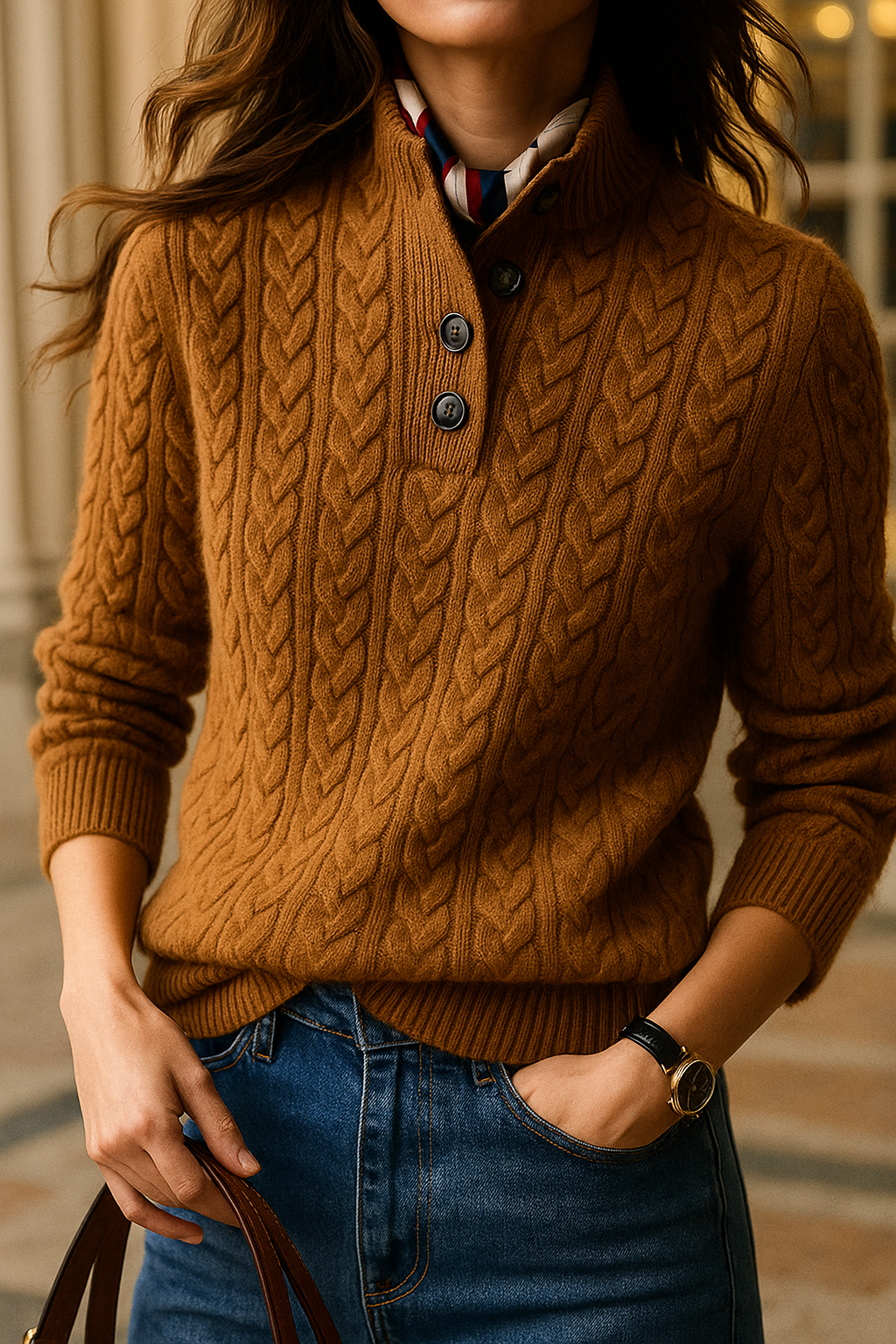 Eleanor - Button-Up Cashmere Sweater