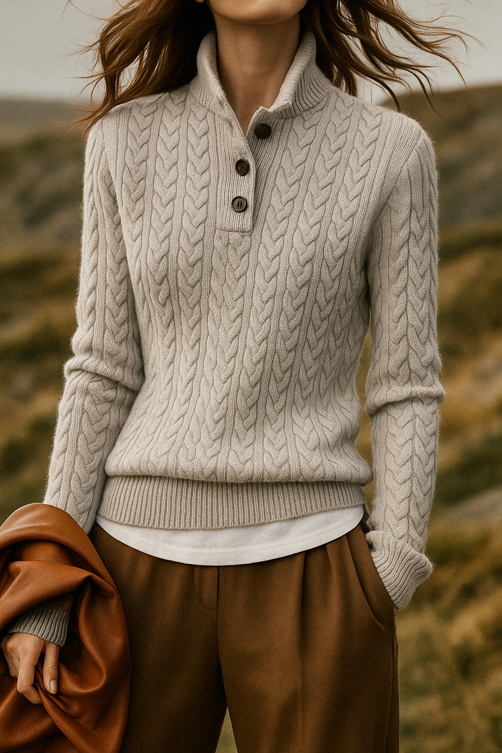 Eleanor - Button-Up Cashmere Sweater
