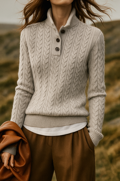Eleanor - Button-Up Cashmere Sweater