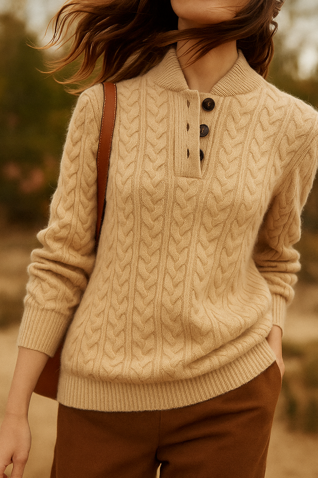 Eleanor - Button-Up Cashmere Sweater