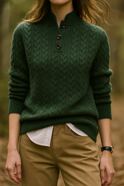 Eleanor - Button-Up Cashmere Sweater