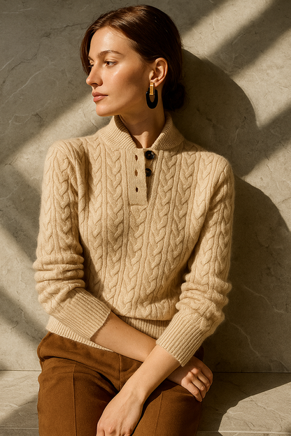 Eleanor - Button-Up Cashmere Sweater