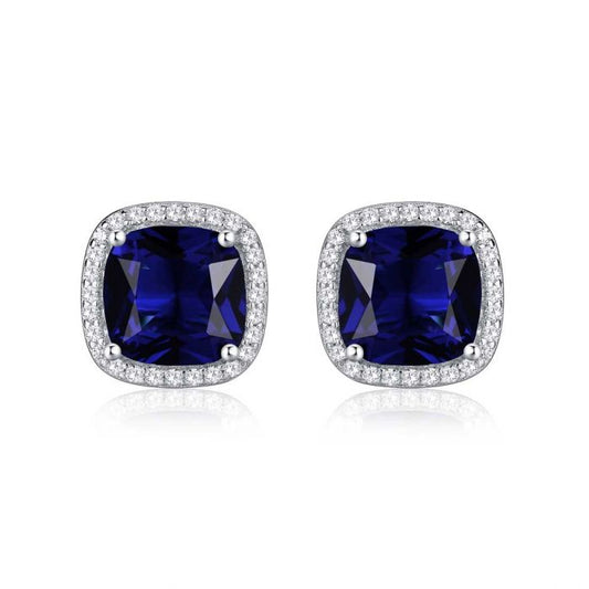 Luxe Sapphire Stud Earrings