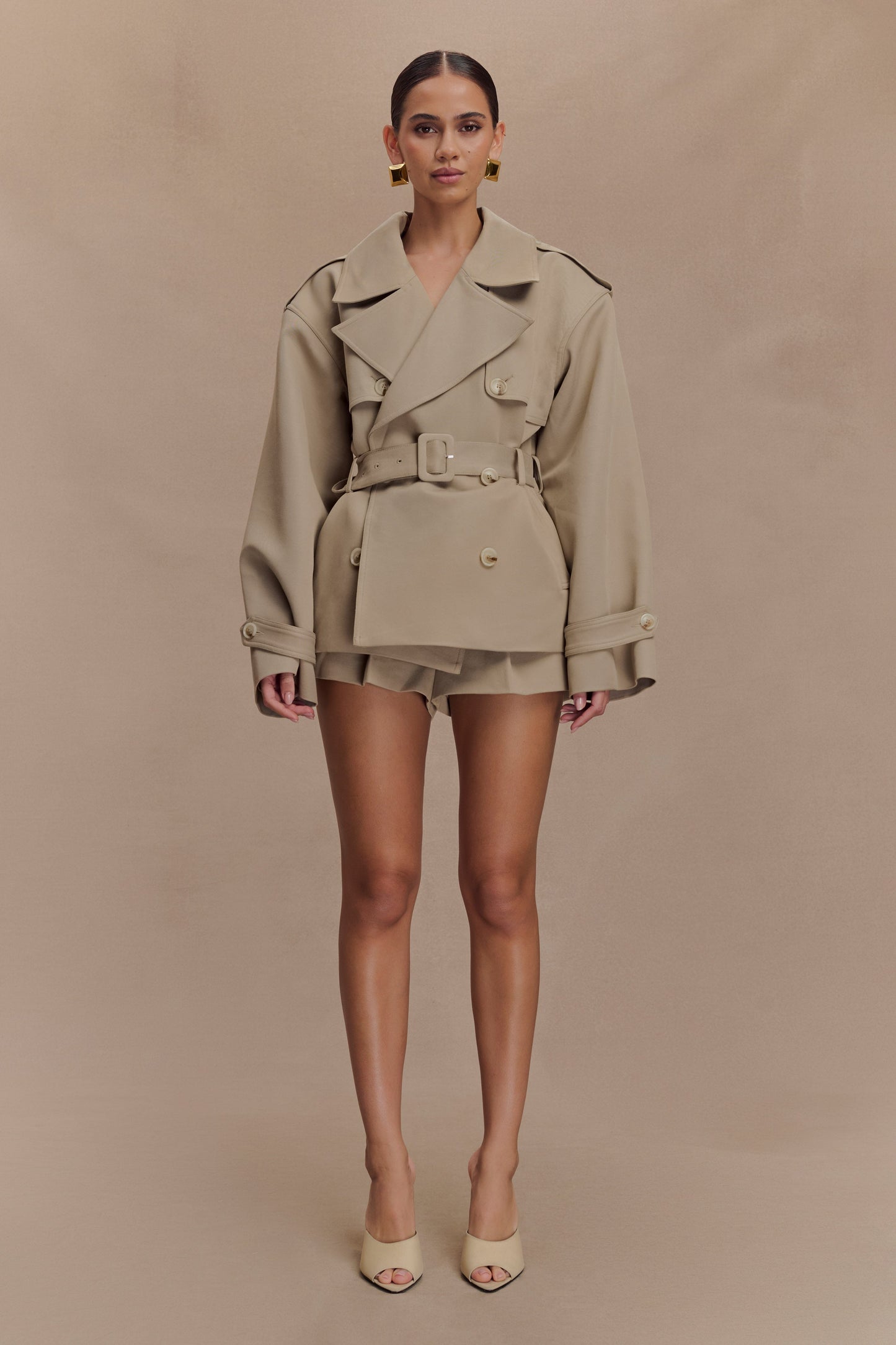 Elsje | Tailored Short Trench Coat with Classic Elegance