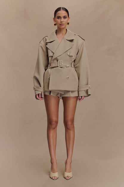 Elsje | Tailored Short Trench Coat with Classic Elegance