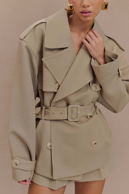 Elsje | Tailored Short Trench Coat with Classic Elegance
