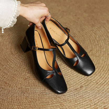 Alysa Genuine Leather Heels