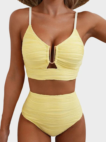 2 Piece Bikini Set U-Wire Cutout Swimsuit