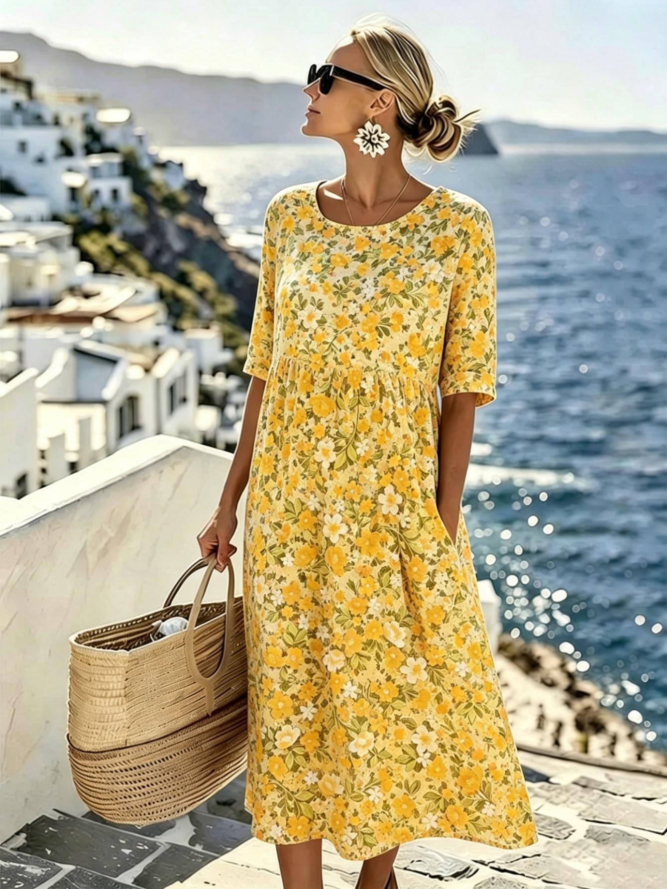 Marigold™ | Midi Dress Wildflower Field
