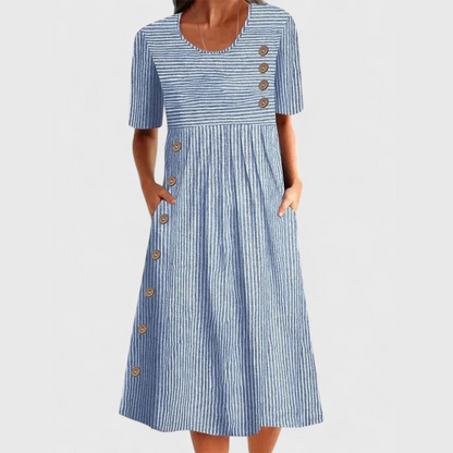 Wanda Striped Midi Dress