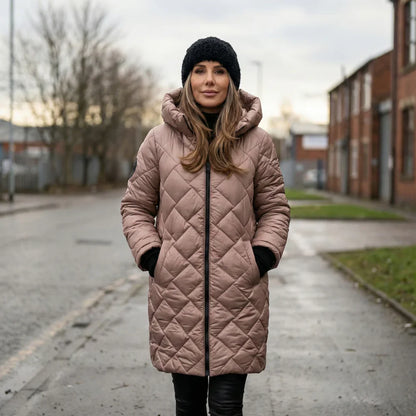 Claire | Quilted Hooded Long Coat