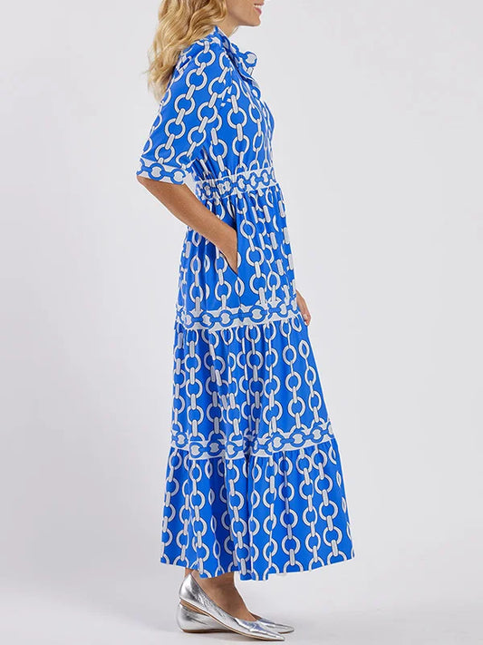 HAZEL | Midi Dress with Chain Link Design
