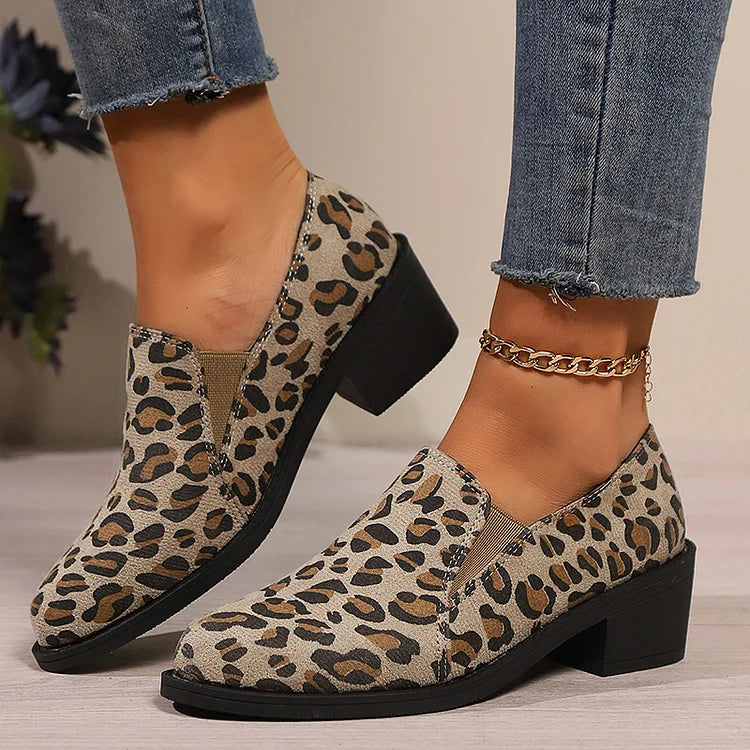 Phoebe | Casual Leopard Print Loafers