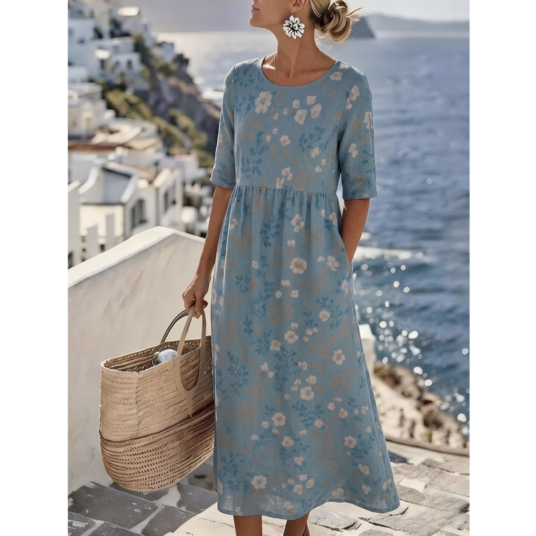 Sophia™ - Elegant Floral Midi Summer Dress