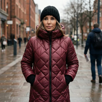Claire | Quilted Hooded Long Coat