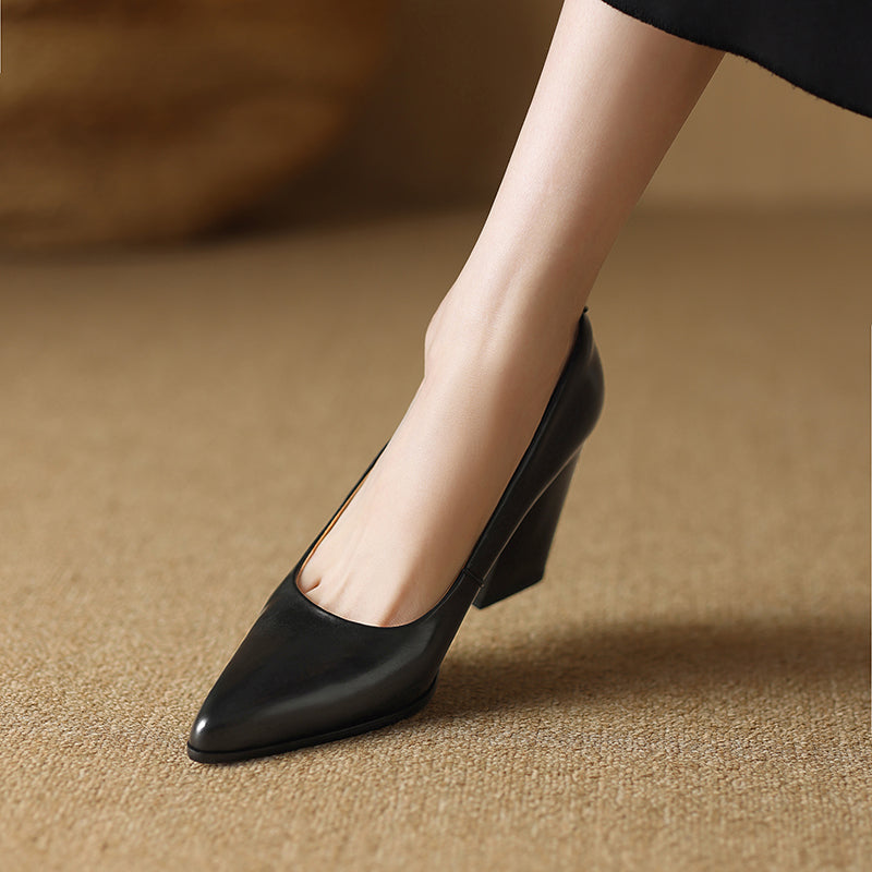 Zella Genuine Leather Heels