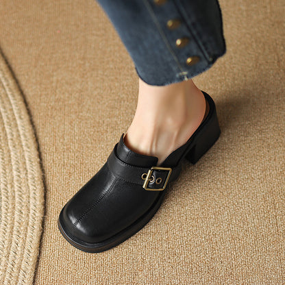 Mirel Genuine Leather Mules