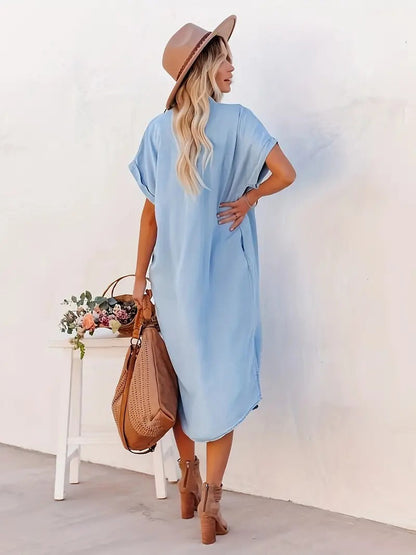 SAVANNAH | Pocketed Shirt Dress