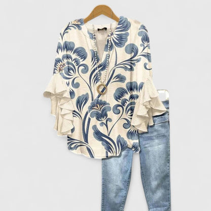 Aurelia | Ruffle Sleeve Statement Blouse
