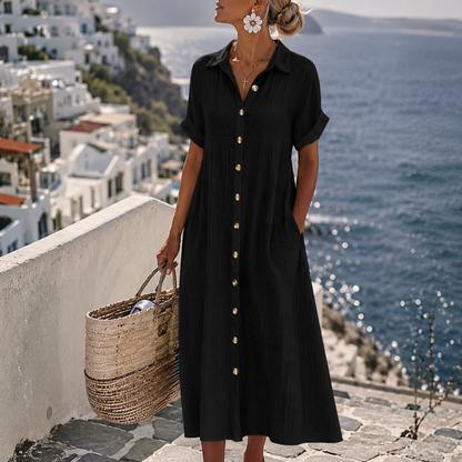 Livia™ | Summer Midi Button Dress
