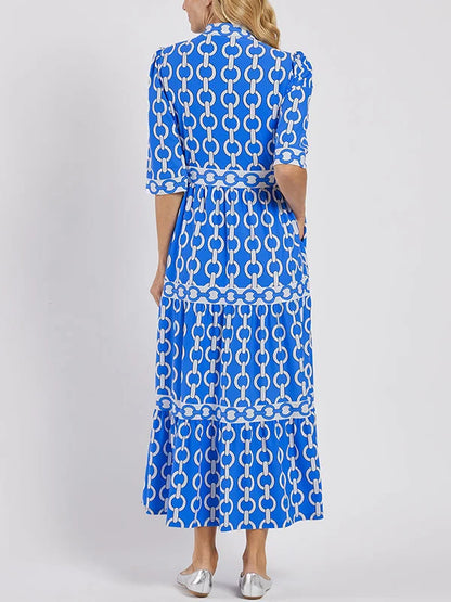HAZEL | Midi Dress with Chain Link Design