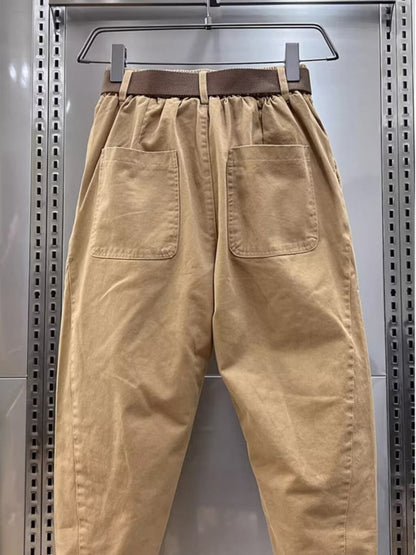 Aidan | Classic Black Belted Pants